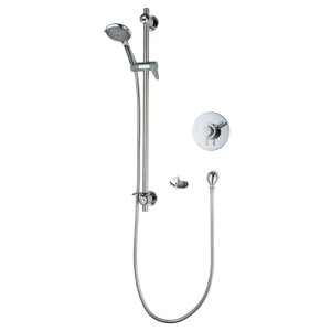 Triton Elina Built-In Concentric Type 3 TMV Mixer Shower With Grab Rail Riser - Chrome (ELICMINCBT) - main image 1