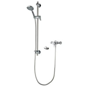 Triton Elina Exposed Concentric Type 3 TMV Mixer Shower With Grab Rail Riser - Chrome (ELICMINCEX) - main image 1