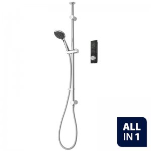 Triton HOST single outlet digital mixer shower & accessory ceiling pack - high pressure - black (HOSDMCRRCIRS) - main image 1