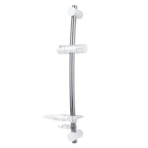 Triton Lucas Curved Shower Riser Rail - Chrome/White (TSKLUCAWC) - main image 1
