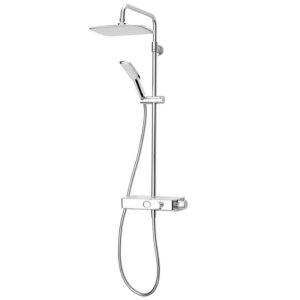 Triton Push Button Diverter Dual Bar Mixer Shower - Chrome (PBDIVCHR) - main image 1