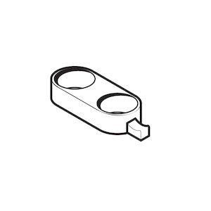 Triton 25mm shower hose retaining ring - chrome (83308430) - main image 1