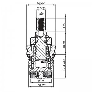 1/2" tap mechanism rubber screwdown hot/cold - single (RC5) - main image 2