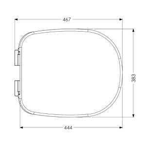 AKW Ergonomic Toilet Seat With Lid - White (23122) - main image 2