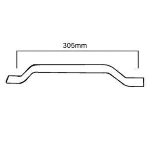 AKW Flat Ended Stainless Steel White Grab Rail - 305mm (01200WH/2) - main image 2