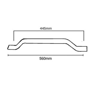 AKW Flat Ended Stainless Steel White Grab Rail - 445mm (01210WH/2) - main image 2