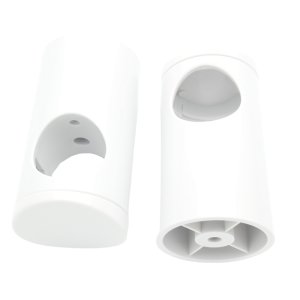 Aqualisa 25mm Adjustable Rail Ends - Pair - White (910523) - main image 2