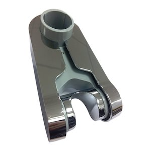Aqualisa 25mm pinch grip shower head holder - grey/chrome (910314) - main image 2