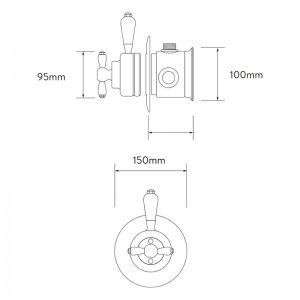 Aqualisa Aquatique concealed thermostatic shower mixer valve - chrome (500.00.01) - main image 2