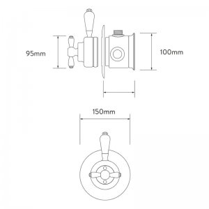 Aqualisa Aquatique concealed thermostatic shower mixer valve - chrome (500.00.01) - main image 2
