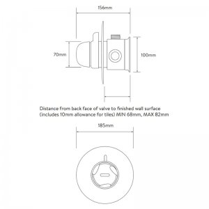 Aqualisa Aquavalve 700 concealed thermostatic mixer shower - chrome (700.50.01) - main image 2