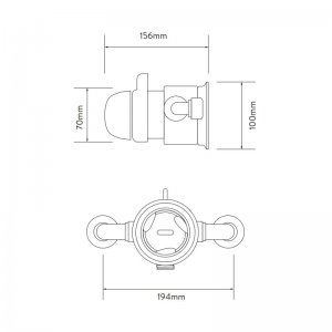 Aqualisa Aquavalve 700 exposed thermostatic mixer shower - chrome (700.51.01) - main image 2