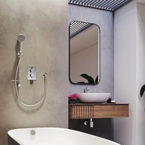 Aqualisa Dream Round Thermostatic Mixer Shower with Bath Fill - Chrome (DRMDCV2.ADBTX.RND) - main image 2