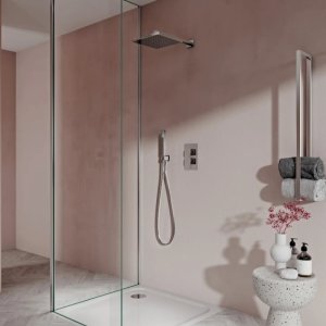 Aqualisa Dream Square Thermostatic Mixer Shower - Chrome (DRMDCV2.HSFW.SQR) - main image 2