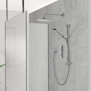 Aqualisa iSystem concealed digital shower with adjustable and wall fixed shower heads - HP/Combi (ISD.A1.BV.DVFW.21) - main image 2