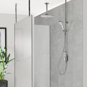 Aqualisa iSystem concealed digital shower with adjustable and ceiling fixed shower heads - Hp/Combi (ISD.A1.EV.DVFC.21) - main image 2
