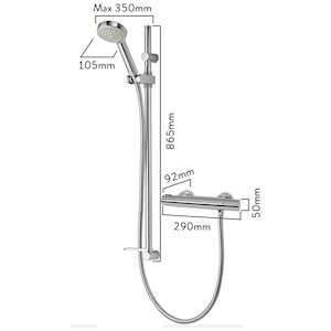 Aqualisa Midas 110S bar shower (MD110S) - main image 2