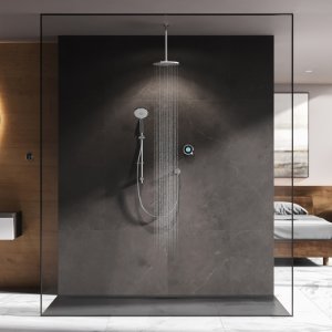 Aqualisa Optic Q Smart Shower Concealed with Adj and Ceiling Fixed Head - Gravity Pumped (OPQ.A2.BV.DVFC.23) - main image 2