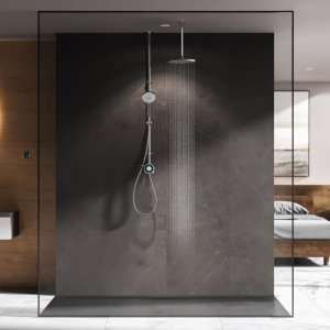 Aqualisa Optic Q Smart Shower Exposed with Adj and Ceiling Fixed Head - Gravity Pumped (OPQ.A2.EV.DVFC.23) - main image 2