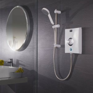 Aqualisa Quartz Electric Shower 9.5kW - White/Chrome (QZE9521) - main image 2