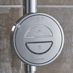 Aqualisa Unity Q Digital Smart Shower Exposed Dual with Ceiling Head - Gravity Pumped (UTQ.A2.EV.DVFC.20) - main image 2