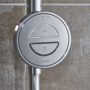 Aqualisa Unity Q Digital Smart Shower Exposed Dual with Ceiling Head - High Pressure/Combi (UTQ.A1.EV.DVFC.20) - main image 2