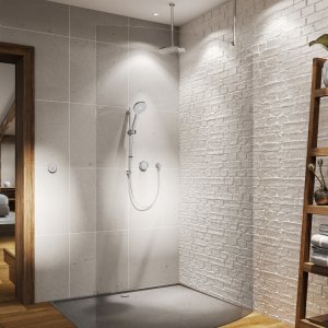 Aqualisa Unity Q Smart Shower Concealed with Adj and Ceiling Fixed Head - Gravity Pumped (UTQ.A2.BV.DVFC.23) - main image 2