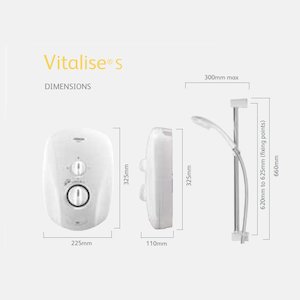 Aqualisa Vitalise S - White/chrome - 8.5kW (VTE8521S) - main image 2