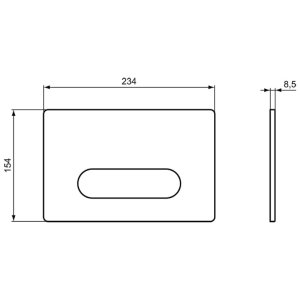 Armitage Shanks Oleas M4 Mechanical Single Flush Plate - Brushed Chrome (S0766JG) - main image 2