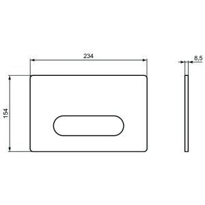Armitage Shanks Oleas M4 Mechanical Single Flush Plate - Chrome (S0766AA) - main image 2