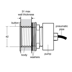 Armitage Shanks Pneumatic Single Flush Push Button - Steel (S4512MY) - main image 2