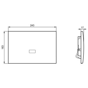 Armitage Shanks Septa Pro E2 Electronic/Infared Single Flush Plate - Chrome (S0773AA) - main image 2