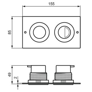 Armitage Shanks Septa Pro P2 Pneumatic Dual Flush Plate - Polished Stainless Steel (S0860MY) - main image 2