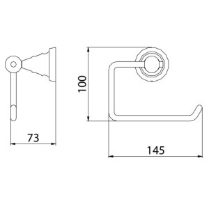 Bristan 1901 Toilet Roll Holder - Chrome (N2 ROLL C) - main image 2