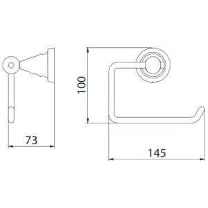 Bristan 1901 Toilet Roll Holder - Gold (N2 ROLL G) - main image 2