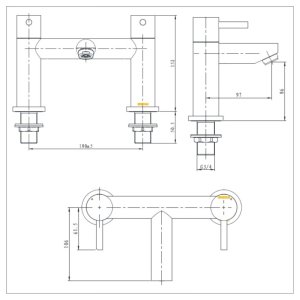 Bristan Blitz Bath Filler Tap - Chrome (BTZ BF C) - main image 2