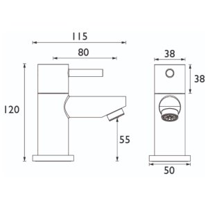 Bristan Blitz Bath Taps - Chrome (BTZ 3/4 C) - main image 2