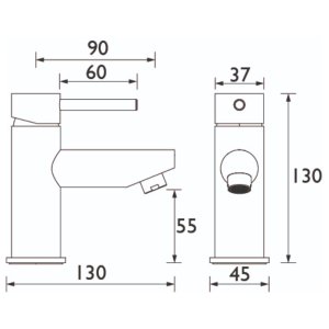 Bristan Blitz Cloakroom Basin Mixer Tap - Chrome (BTZ SMBAS C) - main image 2