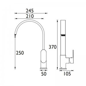 Bristan Cherry Easyfit Sink Mixer - Brushed Nickel (CHR EFSNK BN) - main image 2