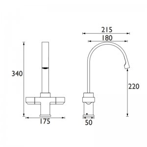 Bristan Chocolate Easyfit Sink Mixer - Brushed Nickel (CHO EFSNK BN) - main image 2