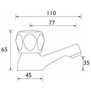 Bristan Club Basin Taps - Chrome (VAC 1/2 C MT) - main image 2