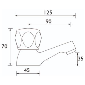 Bristan Club Bath Taps - Chrome (VAC 3/4 C MT) - main image 2