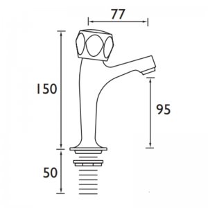 Bristan Club high neck pillar taps - chrome (VAC HNK C MT) - main image 2