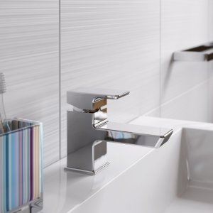 Bristan Cobalt Basin Mixer Tap With Clicker Waste - Chrome (COB BAS C) - main image 2