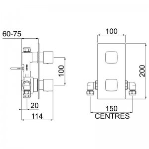 Bristan Cobalt recessed thermostatic shower valve (Cobalt) - main image 2