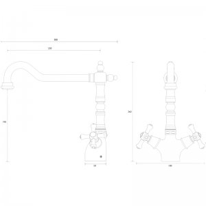 Bristan Colonial Easyfit Sink Mixer - Brushed Nickel (K SNK EF BN) - main image 2