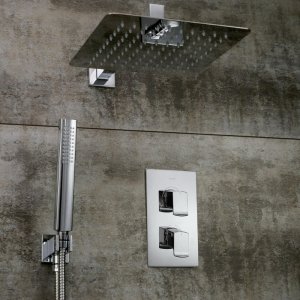 Bristan Descent Thermostatic Shower Pack With Fixed Head & Wall Outlet Handset (DESCENT SHWR PK2) - main image 2