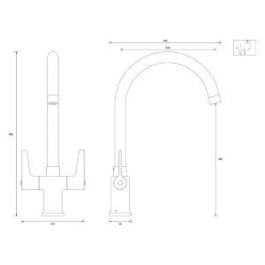 Bristan Design Utility Lever Easyfit sink mixer - chrome (DUL SNK EF C) - main image 2