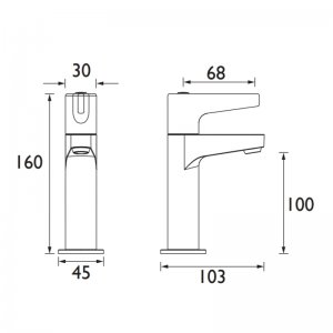 Bristan Design Utility Lever Taps - Chrome (DUL HNK C) - main image 2