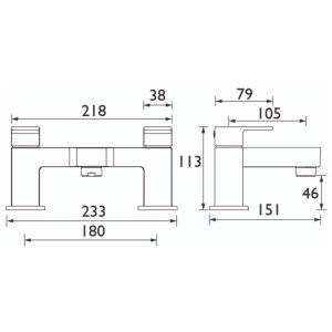 Bristan Frenzy Bath Filler Tap - Chrome (FRZ BF C) - main image 2